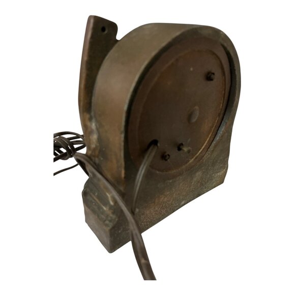 Vintage Horseshoe Western Electric Clock Cast Metal 6x6 Rustic Cabin Decor Not W - Picture 5 of 8